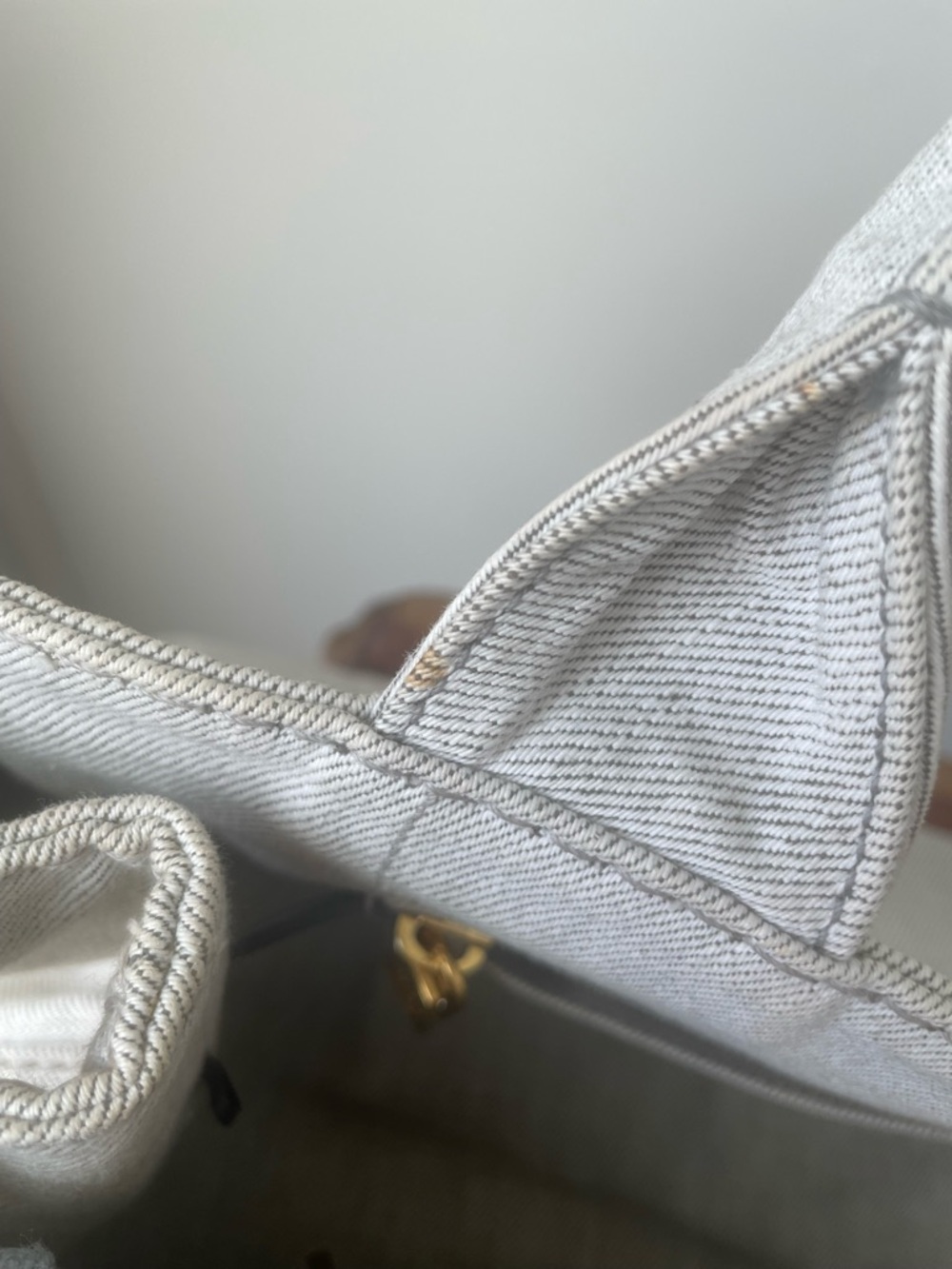 PRADA Gray Canvas Tote with Original Shoulder Strap - Picture 11 of 14